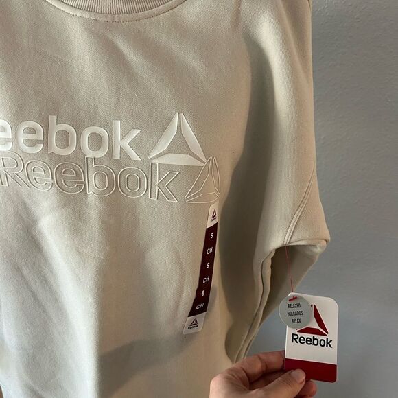 Reebok pullover sweatshirt new with tags S, cream - Picture 3 of 4